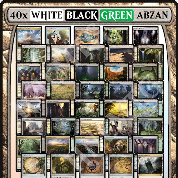 MTG White Black Green Commander Starter Kit - 40 Cards - Abzan