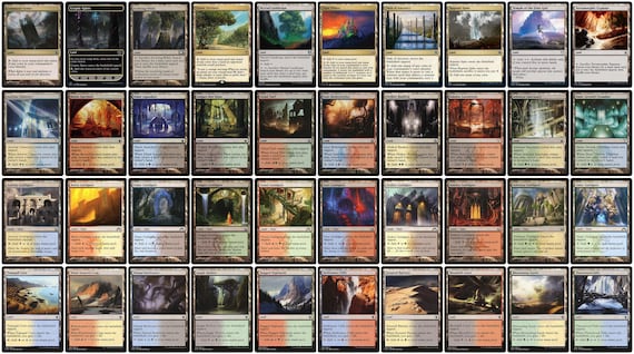 40 MTG Staple Lands for COMMANDER - Command Tower, Bounce, Lifegain,  Guildgate, Utility - Magic the Gathering - Etsy Australia