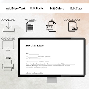 Editable Professional Job Offer Letter Template – Word, PDF, Google ...