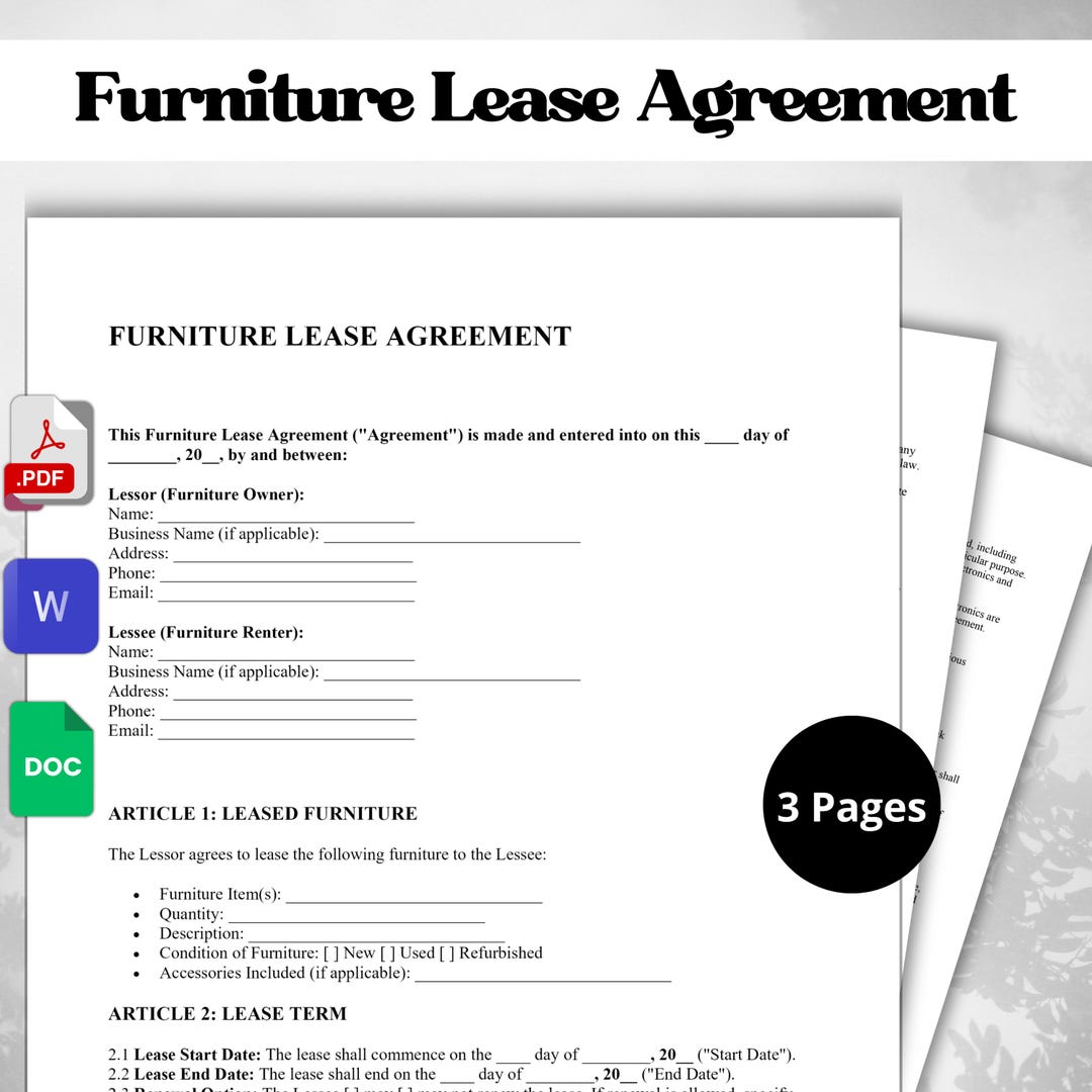 Furniture Lease Agreements photo