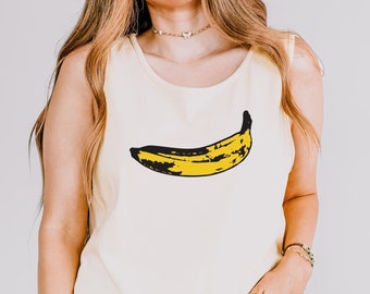 Funny Rotten Banana Graphic Tank Top - Quirky Fruit Lover Tee
