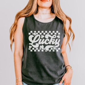 Lucky Shirt, Irish Pride Tank Top, St Patricks Day Celebration Tank Top, Lucky Tank Top, Gym Clothes, Workout Top, Womens Fitness Shirt