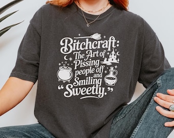 Bitchcraft Halloween Shirt, Funny Witchy Spooky Tee