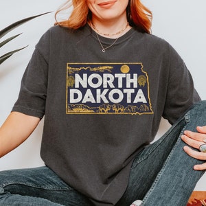 North Dakota T-Shirt: Retro State Pride, Vacation Tee