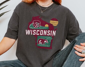 Vintage Wisconsin T-Shirt, Retro State Pride Tee