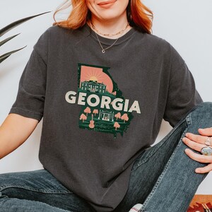 ジョージア T シャツ、ジョージア ギフト、米国州シャツ、ジョージア 洋服、州の誇り、お土産、旅行者ギフト、バケーション T シャツ、ビンテージ シャツ、レトロ T シャツ