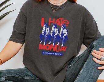 Jag hatar måndag-tröja, rolig t-shirt, sarkastisk t-shirt, statement-tröja, lat katt-tröja, måndagsblues-tröja, introvert-tröja, rolig katt-tröja