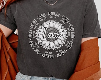 I Am Inspirational Bible Verse Shirt, Christian Gift