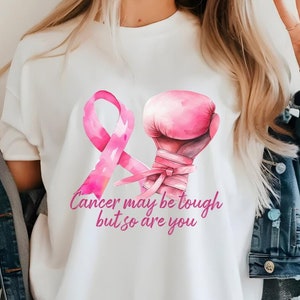 Camiseta de concientización sobre el cáncer de mama, camiseta de lucha contra el cáncer, camiseta contra el cáncer, lazo rosa, camiseta de lucha contra el cáncer, mantente fuerte, lucha contra el cáncer, regalo de superviviente