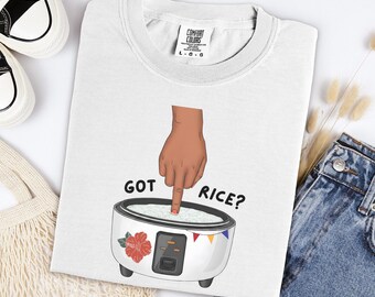 Chemise Got Rice, t-shirt philippin rigolo avec mesure des articulations, haut oversize en coton pour gourmets asiatiques