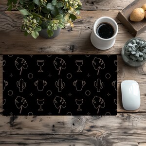 Monstera Plant Lover Gaming, Aesthetic Desk Mat, Kawaii, Office Desk Mat, Keyboard and Mouse, Wrist Rest, XL Mouse Pad, Desk Accessories