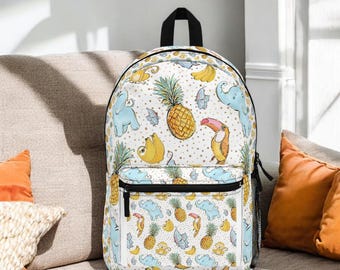 Tropical Animals School Backpack, Lightweight Travel Bag