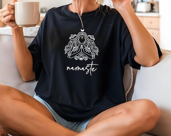 Camisa de yoga Namaste, camiseta yogui inspiradora, algodón transpirable