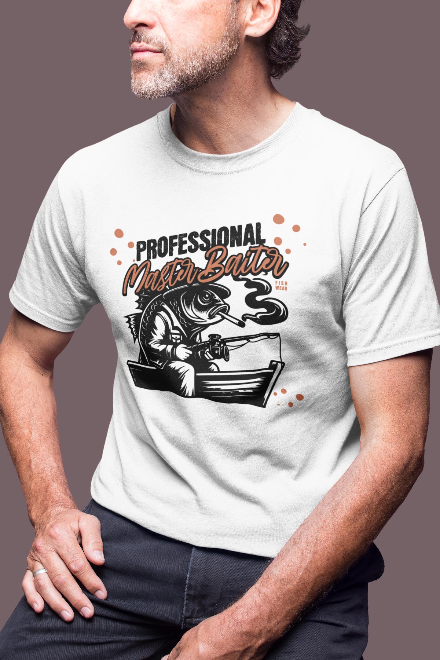 Maglietta Master Baiter Bass Fishing, maglietta con grafica Maglietta Master Baiter Bass Fishing, maglietta con grafica