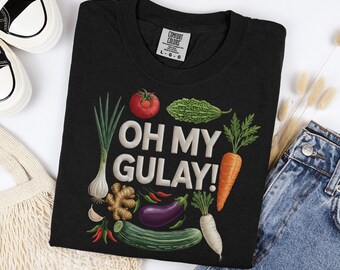 Chemise Oh My Gulay, t-shirt expression philippin amusant, haut en coton surdimensionné, graphisme végétalien
