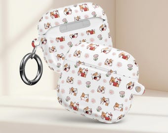 Cat Emoticon Airpod Case, Kawaii Kitty Earbud Cover, Anime Pet Tech Accessory, PC Shell