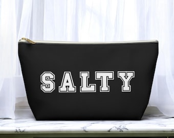 Bolsa de viaje divertida y minimalista con diseño de sal marina