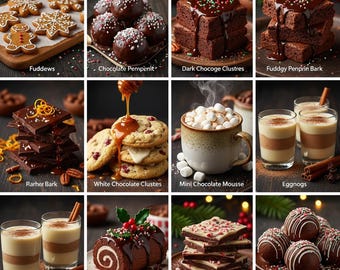 Weihnachtsschokoladen-Nachtisch-Rezepte | Ferien Backen Kochbuch (PDF)