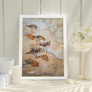 Sandpiper Watercolor Bird Print of Audubon Bird of America Nature-Inspired Artwork Gift for Bird Lover Nature Art for Home Decor