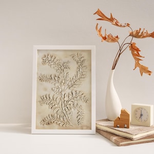 Fern Illustration Minimalist Botanical Art Gift for Plant Lover Fern Leaf Wall Art for Living Room Vintage Botanical Print Gift for Botanist
