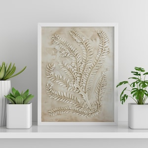 Fern Illustration Minimalist Botanical Art Gift for Plant Lover Fern Leaf Wall Art for Living Room Vintage Botanical Print Gift for Botanist