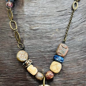 Misty Highlands - Artisan Ceramic Necklace - OOAK