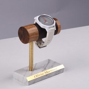 Unique Watch Stand, Personalized Watch Stand, Marble Watch Stand for Wristwatch, Timeplece Display