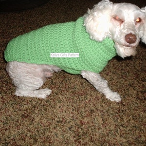 Crochet, Dog Sweater-coat beginners Pattern, free shipping. image 3