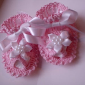 Sale Custom, Crocheted Beaded Baby Booties Sandals for Baby Girl, custom orders, photo prop image 2