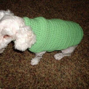 Crochet, Dog Sweater-coat beginners Pattern, free shipping. image 4