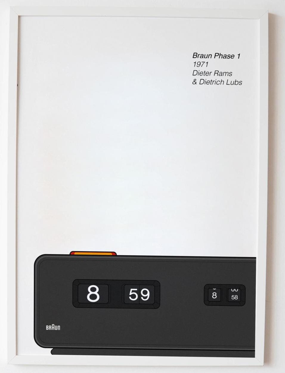 BRAUN Phase 1 アラーム クロック 1971年(Design: Dieter Rams BRAUN Phase 1 アラーム クロック 1971年(Design: Dieter Rams