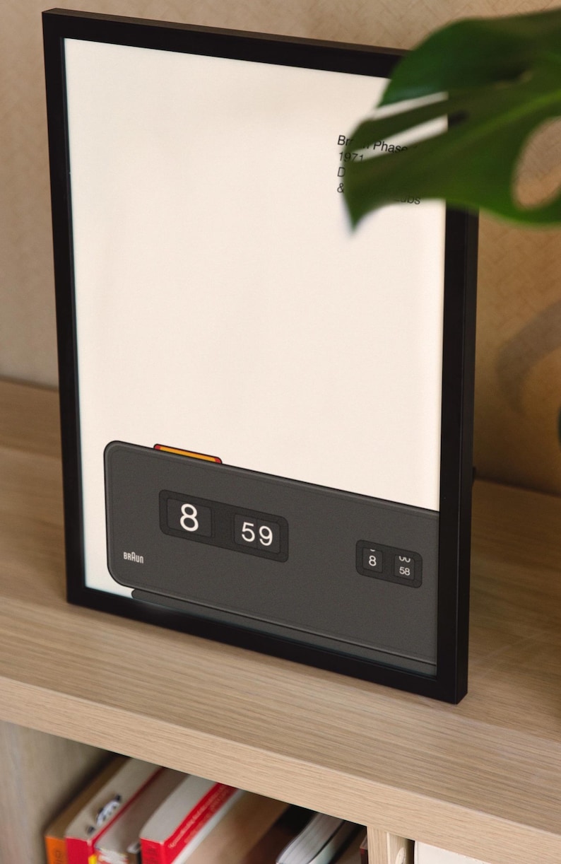 Braun Phase 1 Alarm Clock Illustration Dieter Rams Bauhaus Poster - Etsy