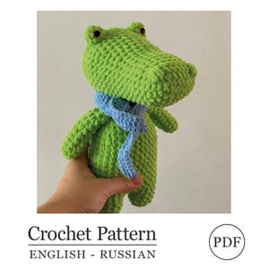 Patrón de Cocodrilo de Crochet, Juguete Amigurumi (Patrón PDF)