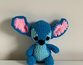 Handmade Plush Stitch, Amigurumi Toy