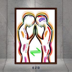 Hand-Drawn Love Types, Inspirational Intuitive Art Print, Wall Decor (Digital Download)