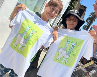 Handdrawn Llama Weed Humor T-Shirt. Trademarked Design. Fun Custom Tshirt. Perfect for 420 Lovers. Tshirt gifts for him. Sarcastic Gifts.