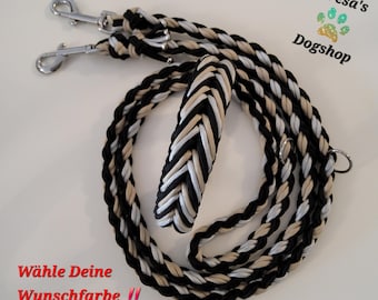 Paracord dog collar and leash set or individually / Custom colors available / Personalizable / Classic Elegance
