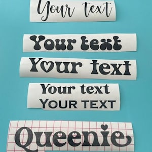 Etiquetas / decalques / adesivos de vinil personalizados para camisetas, bolsas, moletons, aventais, despedidas de solteiro e solteira