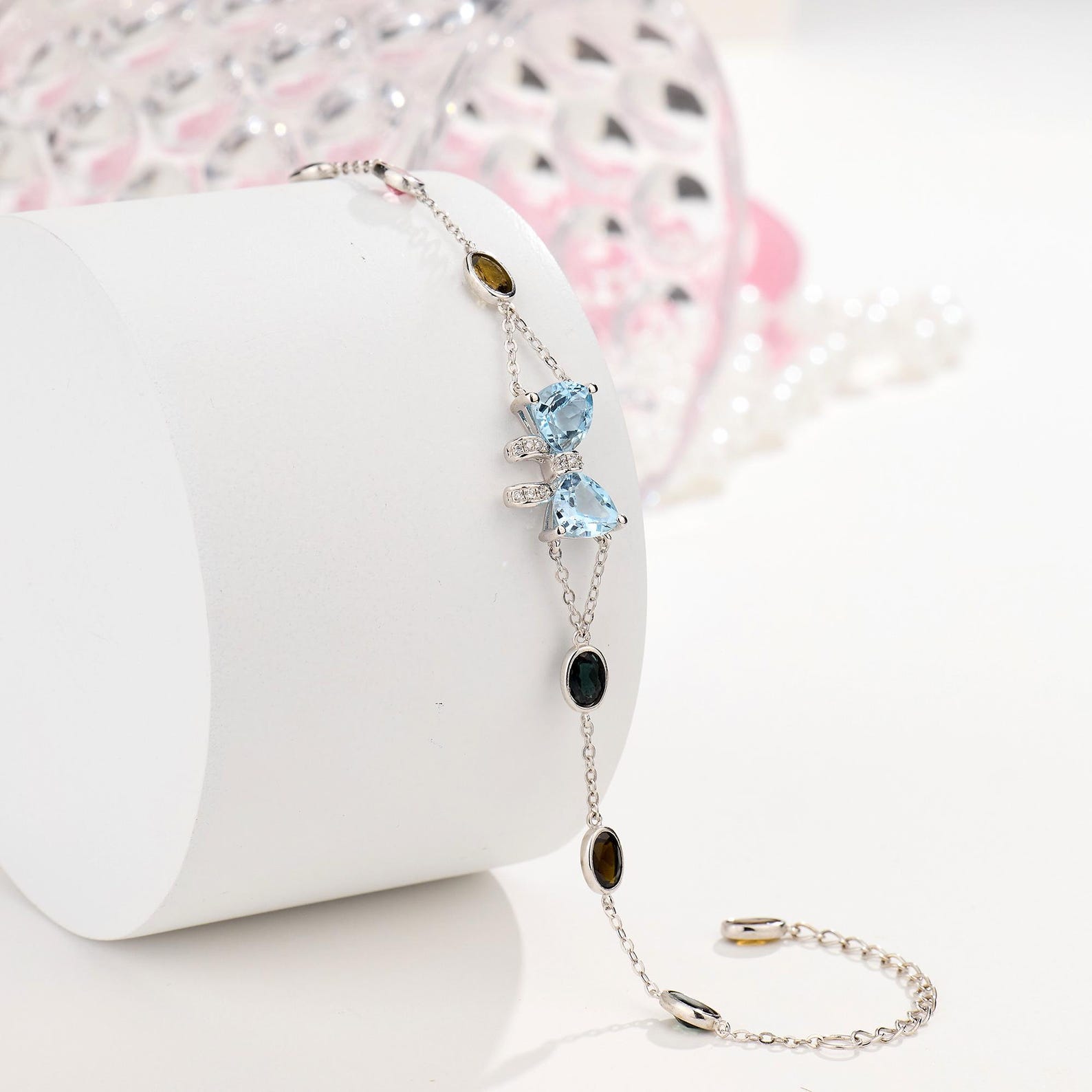 Mirabeau Pave Bracelet - Gold - White Topaz main image 1