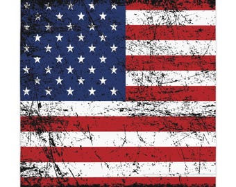 Tovaglia con bandiera americana vintage: decorazione patriottica per il 4 luglio