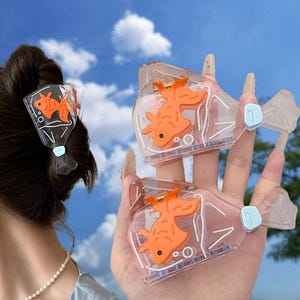 Goldfish Bag Hair Claw: Fun Ocean-Inspired Hair Clip