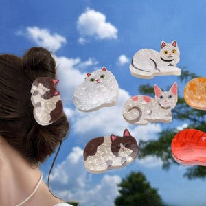 Schattige kattenklauwklem | Haarspeld cartoon dieren voor dierenliefhebbers