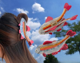 Rainbow Fish Acetate Hair Claw Clip | Ocean Accessory