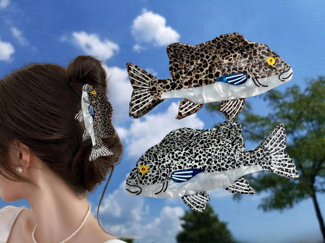 Grouper Fish Hair Clip: Ocean Acetate Claw Clip - Etsy