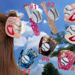 Baseball Hair Clip: Sports Hair Accessory for Girls