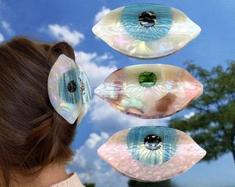 Evil Eye Acetate Hair Claw: Trendy Fashion Accessory