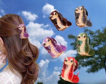 Cartoon Snake Hair Claw: Acrylic Animal Hair Clip Mother’s Day Gift for her