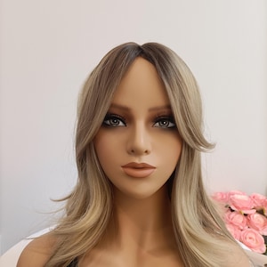 22&#39;&#39; brown wig,Little Wig Museum,luxury wig,hairloss, alopeica chemo wig Handmade wigs Glueless Wigsgift for mom,Cosplay wigs