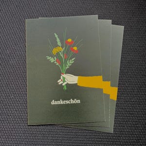postcard bouquet of flowers