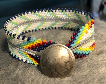 Indian Feather Peyote Bracelet PATTERN ONLY